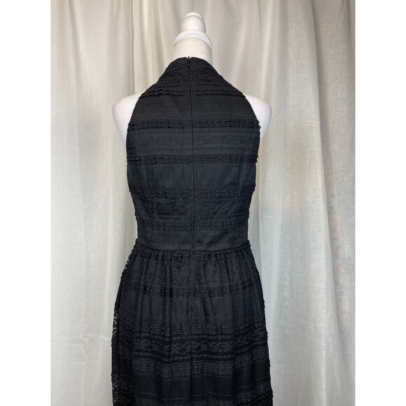 Eliza J Black Lace Halter Maxi Dress – Women's Size 6 whimsy goth witchy - Picture 5 of 8